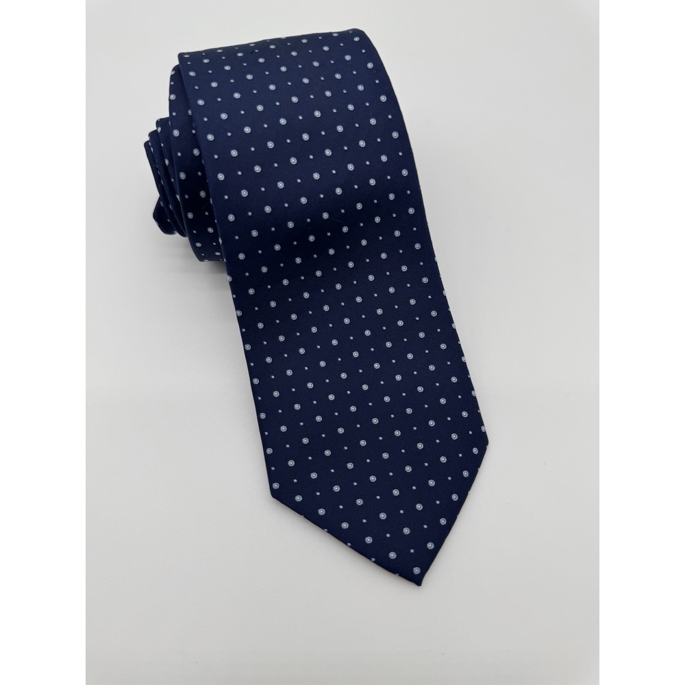 Banana Republic Blue Polka Dot Tie Stain Resistant Classic Mens‎ Necktie